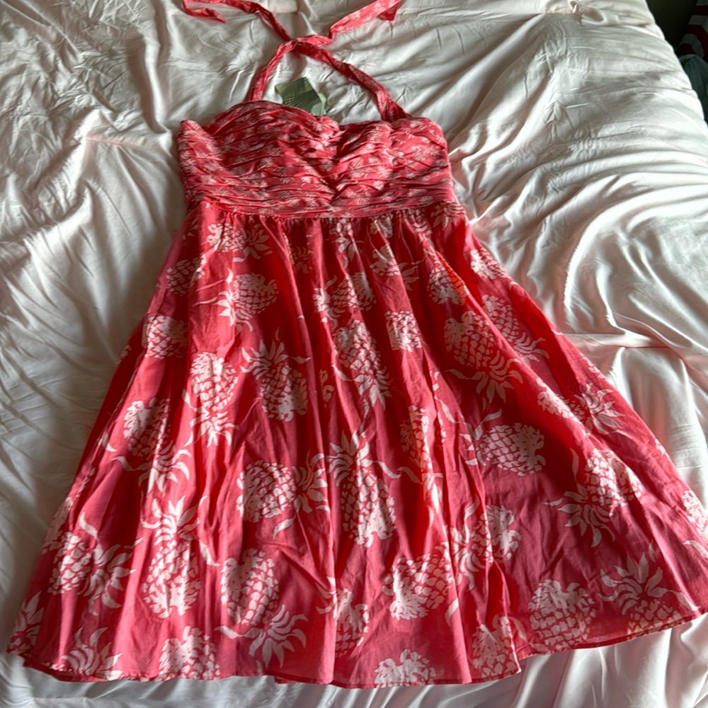 Women’s Tommy Bahama dress pineapples afloat straple dress size 10 NWT